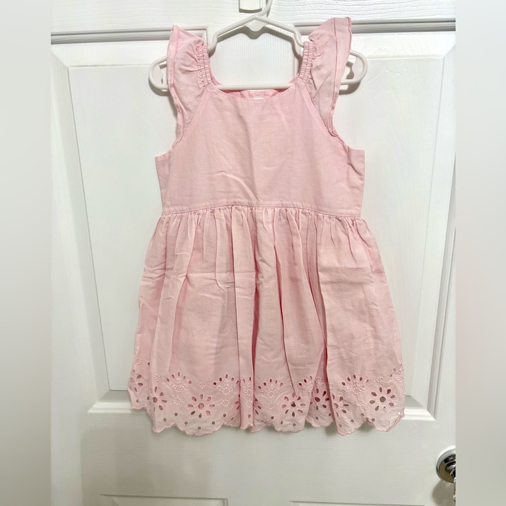 GAP Pink Eyelet Hem Dress